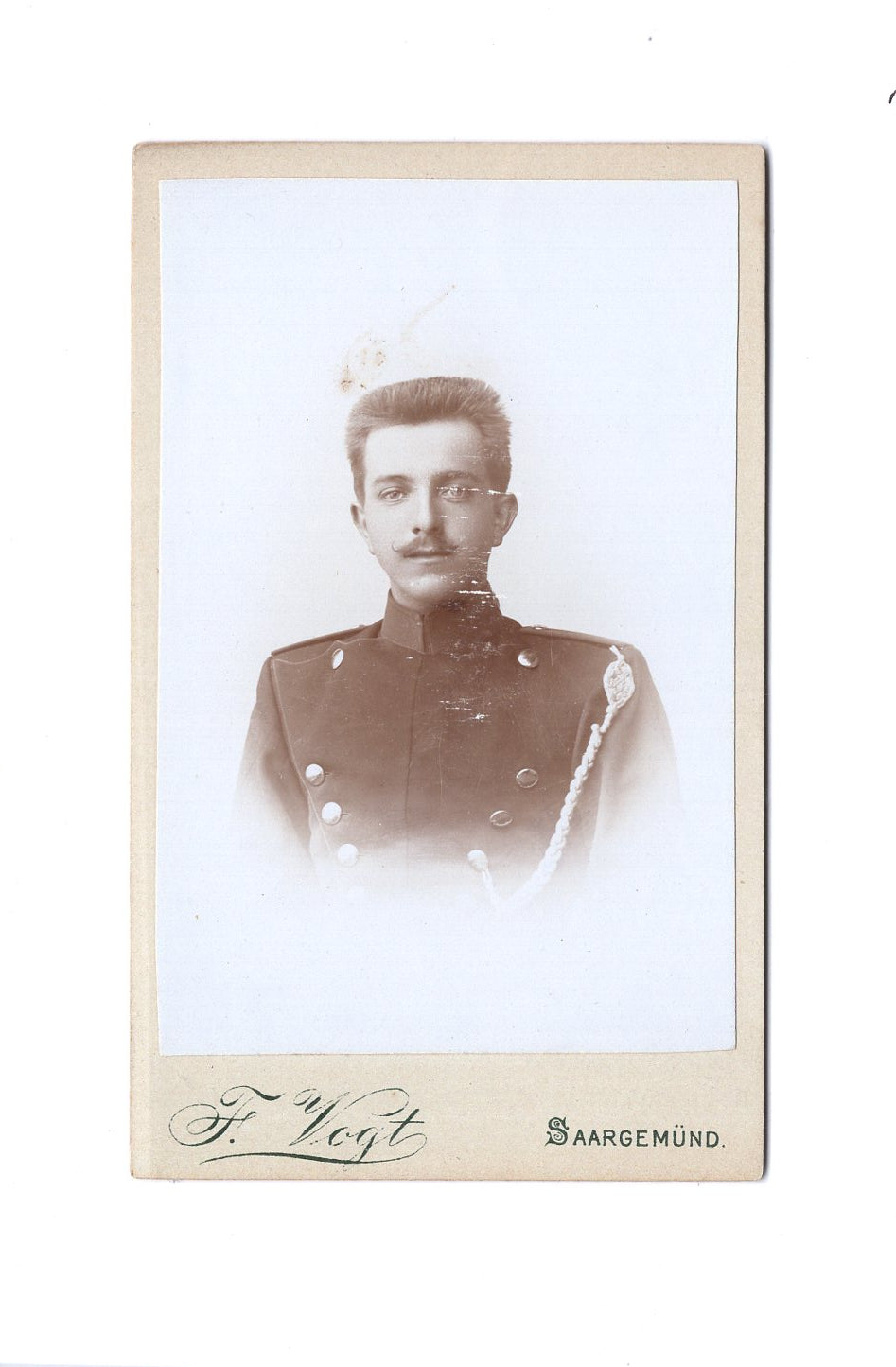 Fotografie Soldaten / Soldatenportrait / Ulan - Saargemünd 1890er
