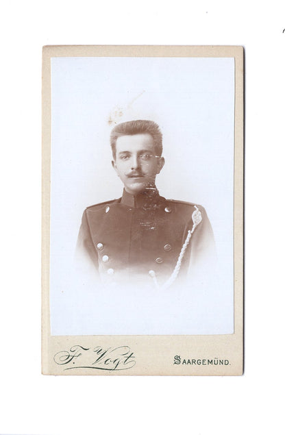Fotografie Soldaten / Soldatenportrait / Ulan - Saargemünd 1890er