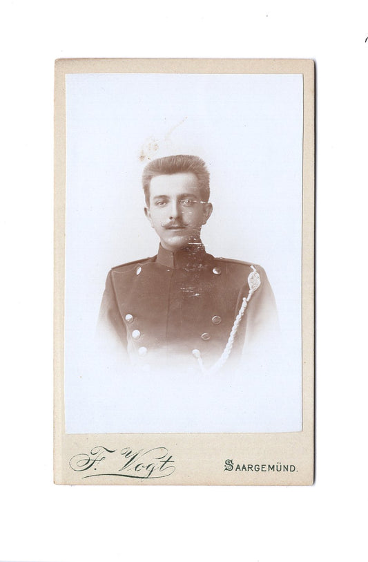 Fotografie Soldaten / Soldatenportrait / Ulan - Saargemünd 1890er