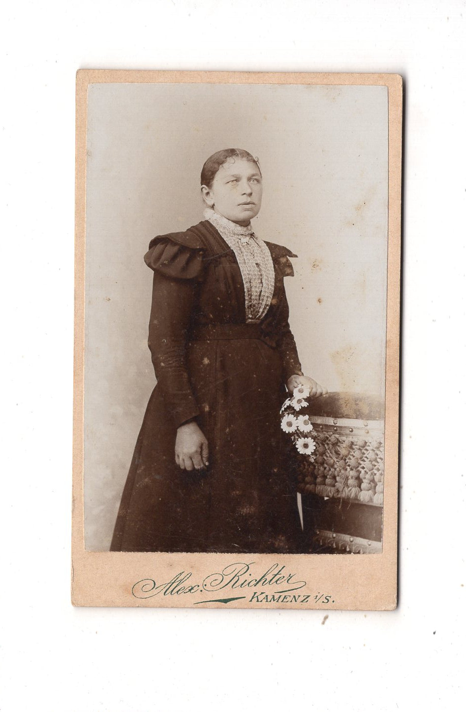 Fotografie Feine Dame - Kamenz 1890er / CDV L1-26
