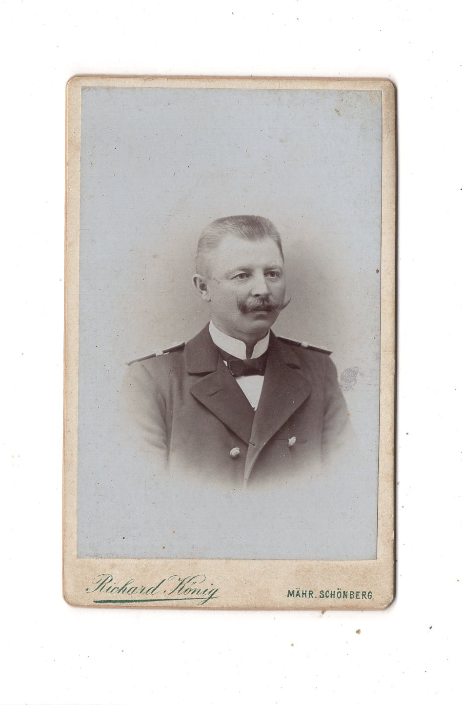 Fotografie K. u. k. Soldat / Marine ? - Mähr. Schönberg um 1900