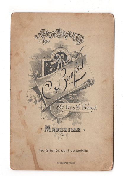 Fotografie Schönes Kinderbild / Baby - Marseille 1890er / CAB U-24