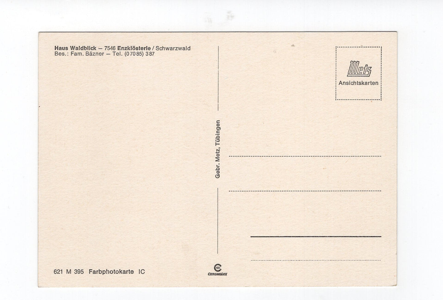 Ansichtskarte Enzklösterle / Schwarzwald / Haus Waldblick