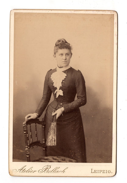 Fotografie Feine Dame - Leipzig um 1890 / CAB W-27