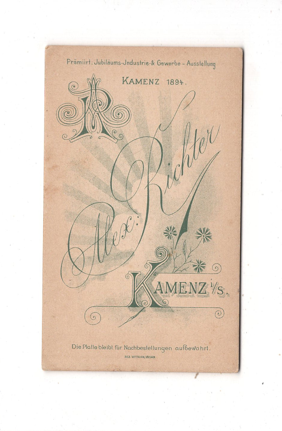 Fotografie Feine Dame - Kamenz 1890er / CDV L1-26