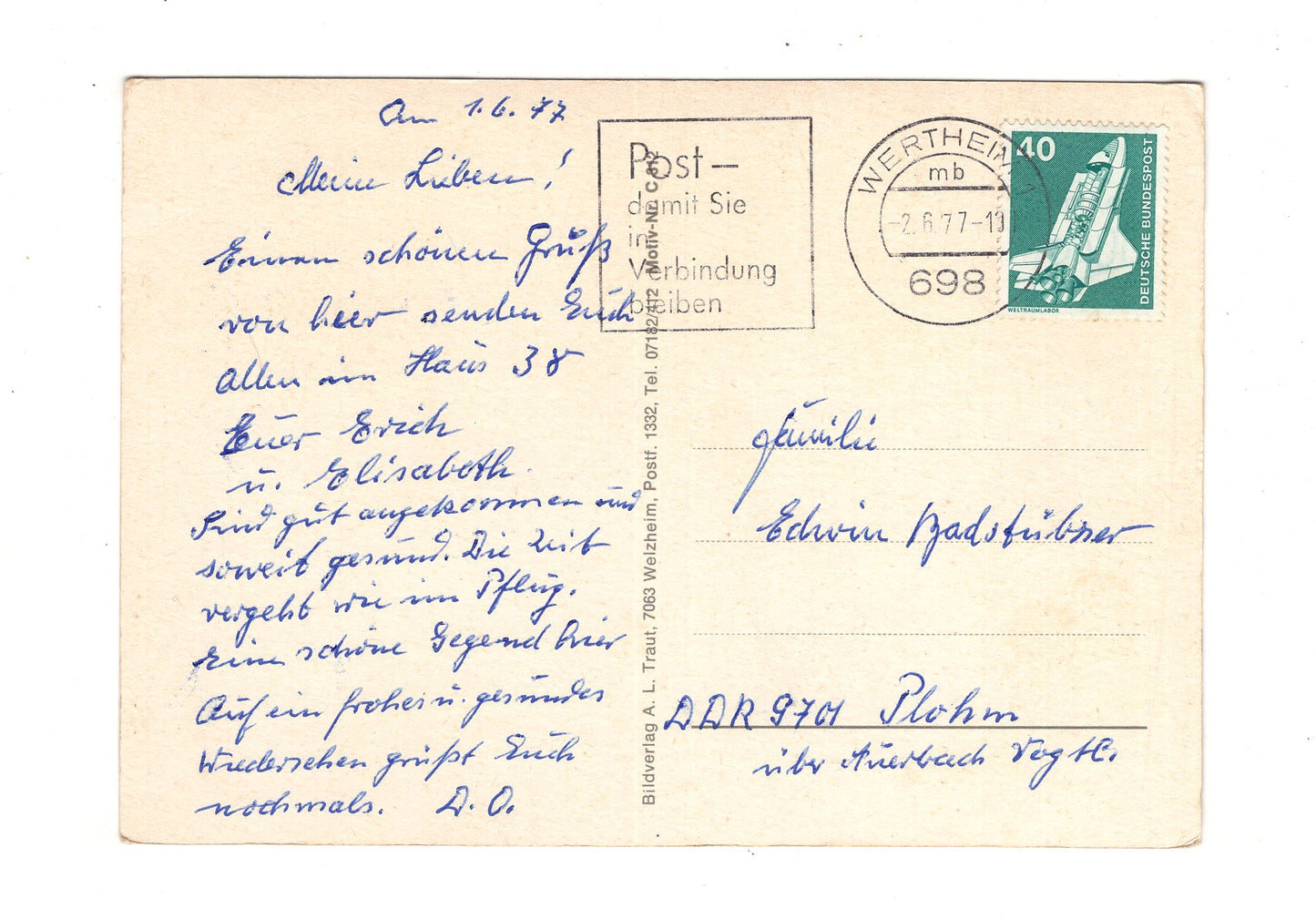 Ansichtskarte Romantische Straße und das Taubertal