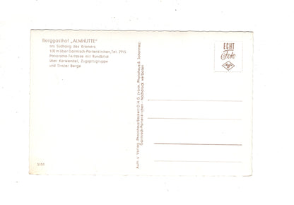 Ansichtskarte Berggasthof Almhütte über Garmisch-Partenkirchen / I1-69