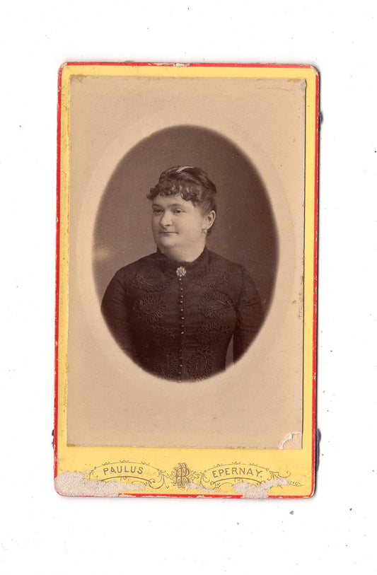 Fotografie Damenportrait - Epernay um 1880 / CDV N1-15