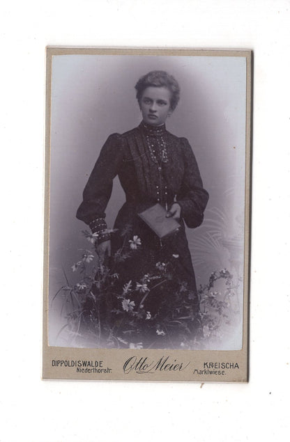 Fotografie Feine Dame - Dippoldiswalde / Kreischa 1900er / CDV L1-26