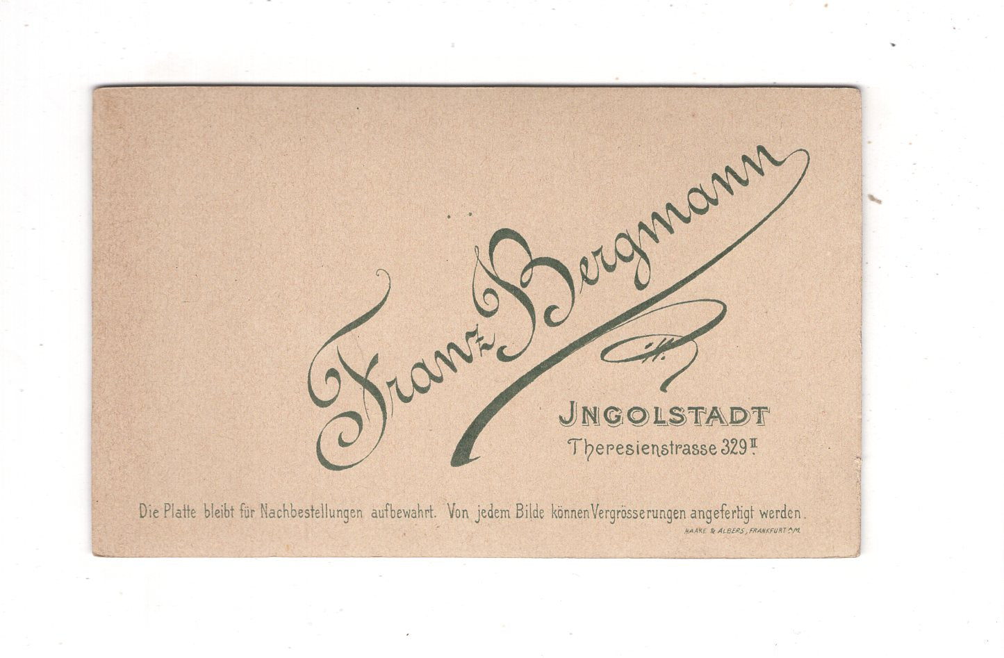 Fotografie Niedliches kleines Mädchen - Ingolstadt 1880er / CDV M1-28