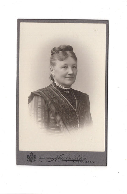 Fotografie Damenportrait - Altenburg 1900er / CDV C1-05