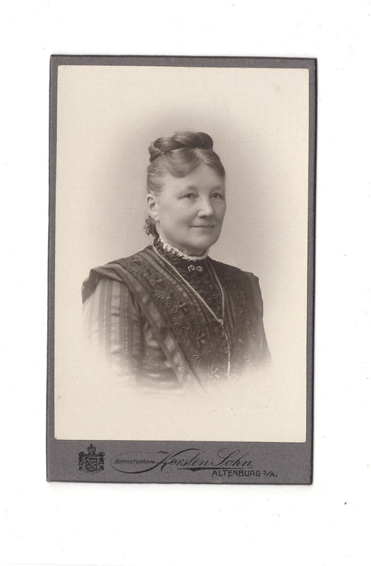 Fotografie Damenportrait - Altenburg 1900er / CDV C1-05