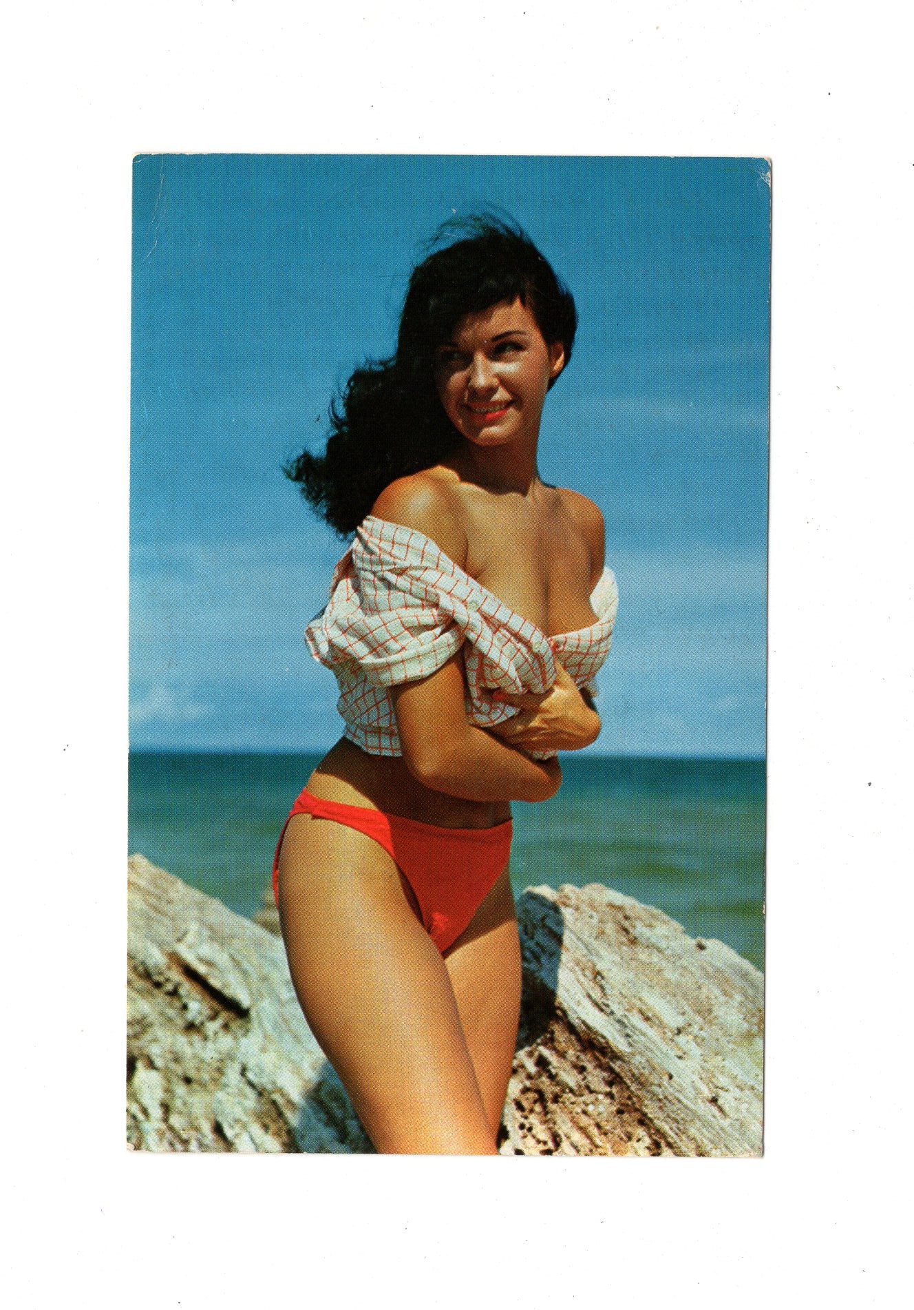 Ansichtskarte Junge Schönheit am Meer