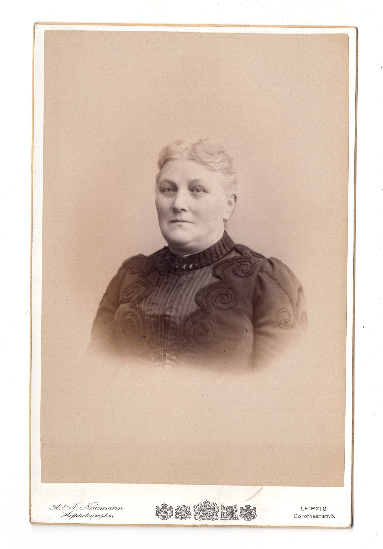 Fotografie Feine Dame - Leipzig um 1890 / CAB W-27