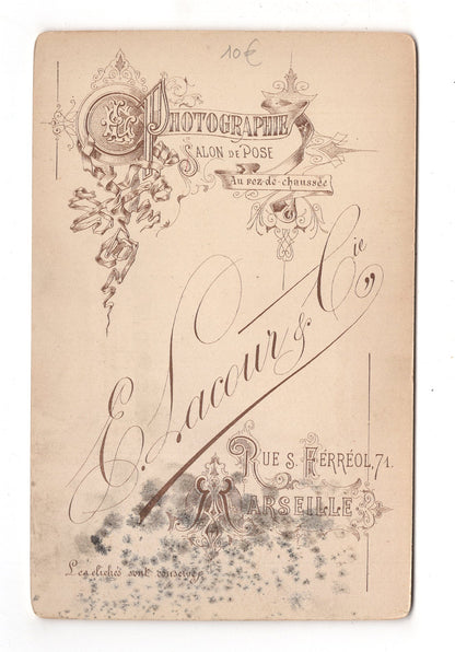 Fotografie Schönes Kinderbild / Baby - Marseille 1890er / CAB U-24