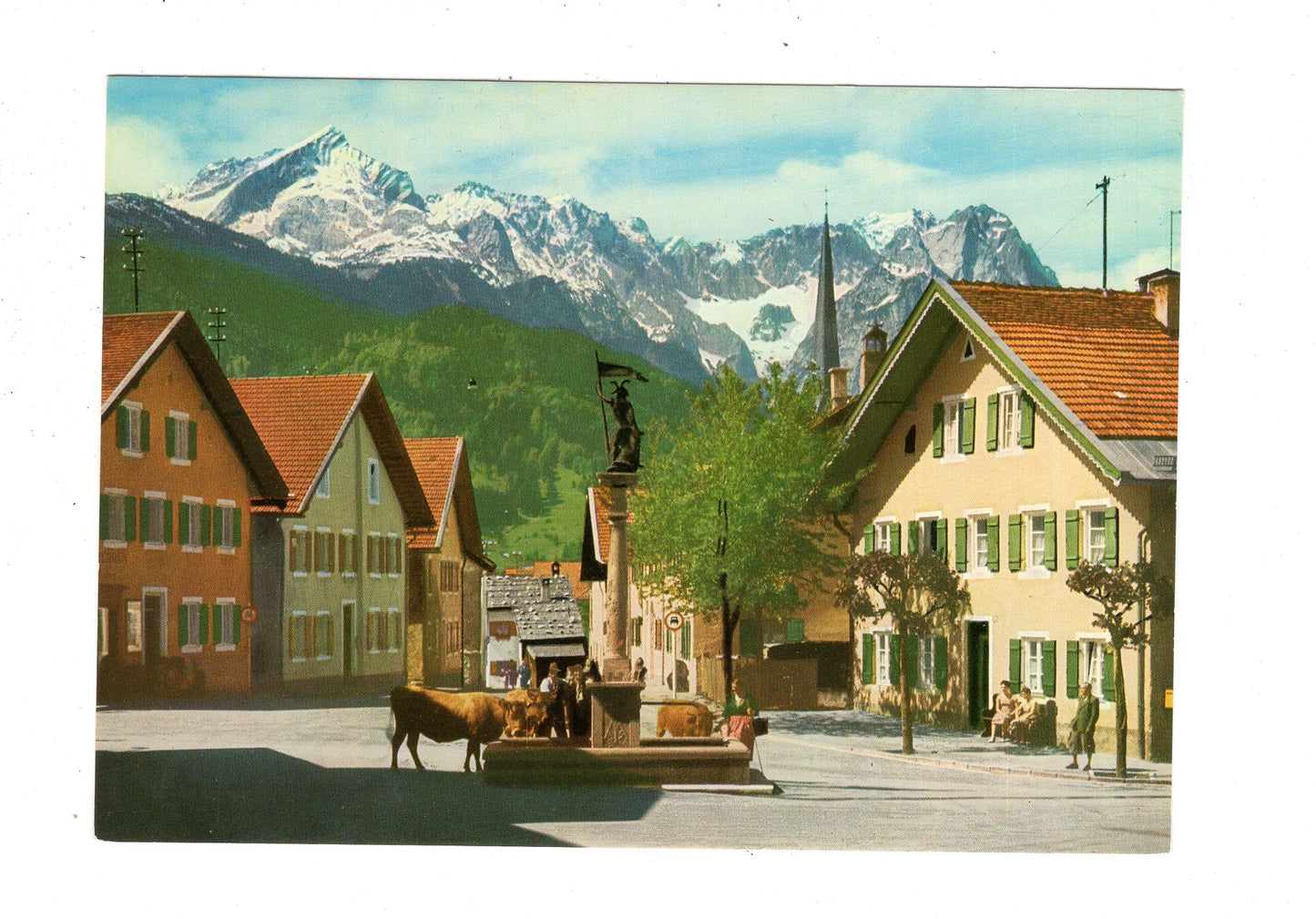 Ansichtskarte Garmisch-Partenkirchen / Floriansplatz / I1-69
