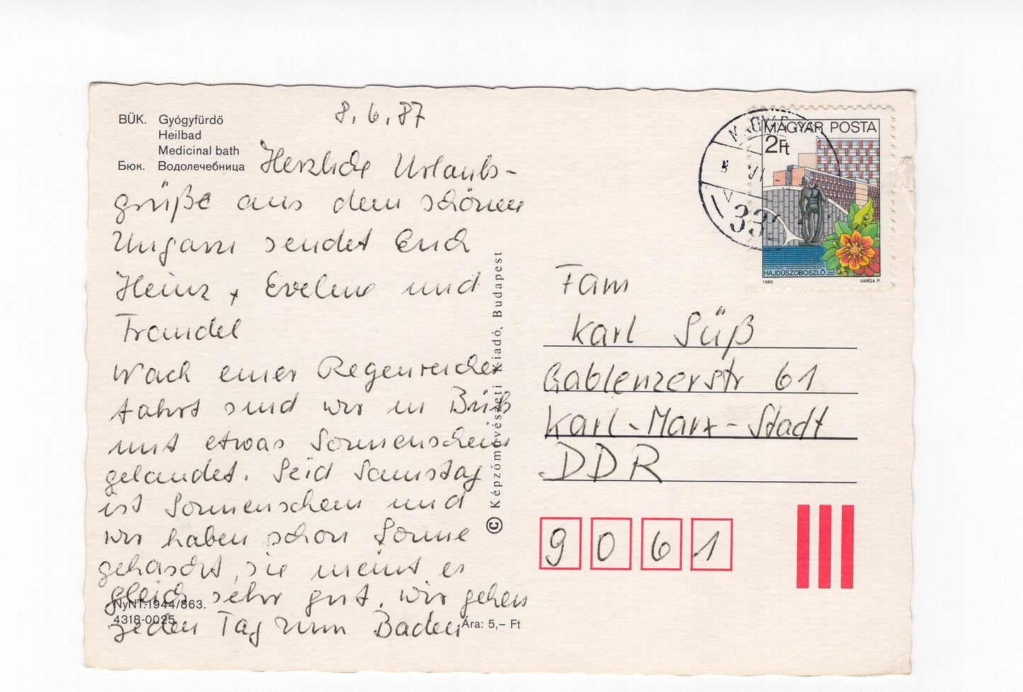 Ansichtskarte Bük / Heilbad / Ungarn