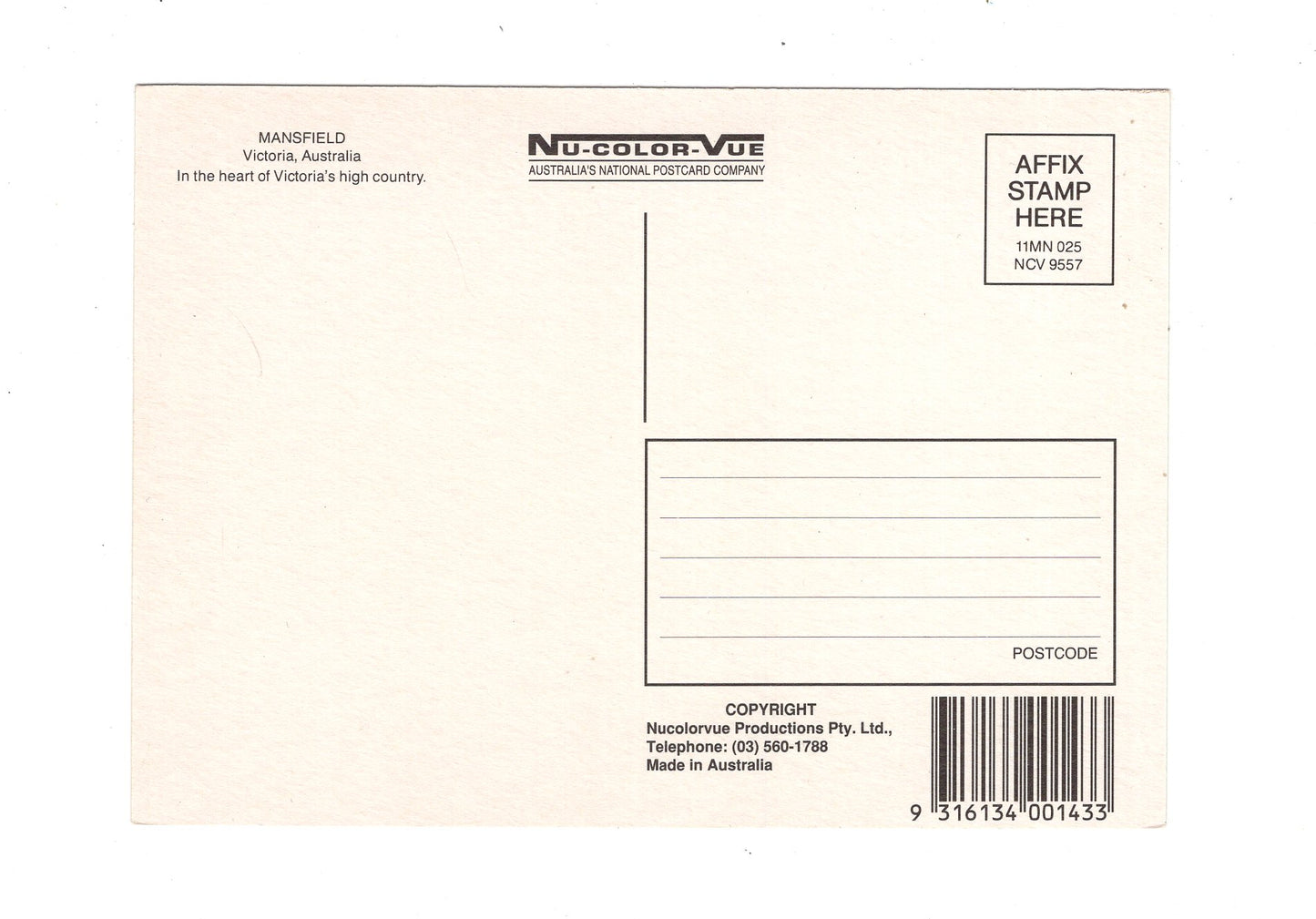 Ansichtskarte Mansfield / Victoria / Australien