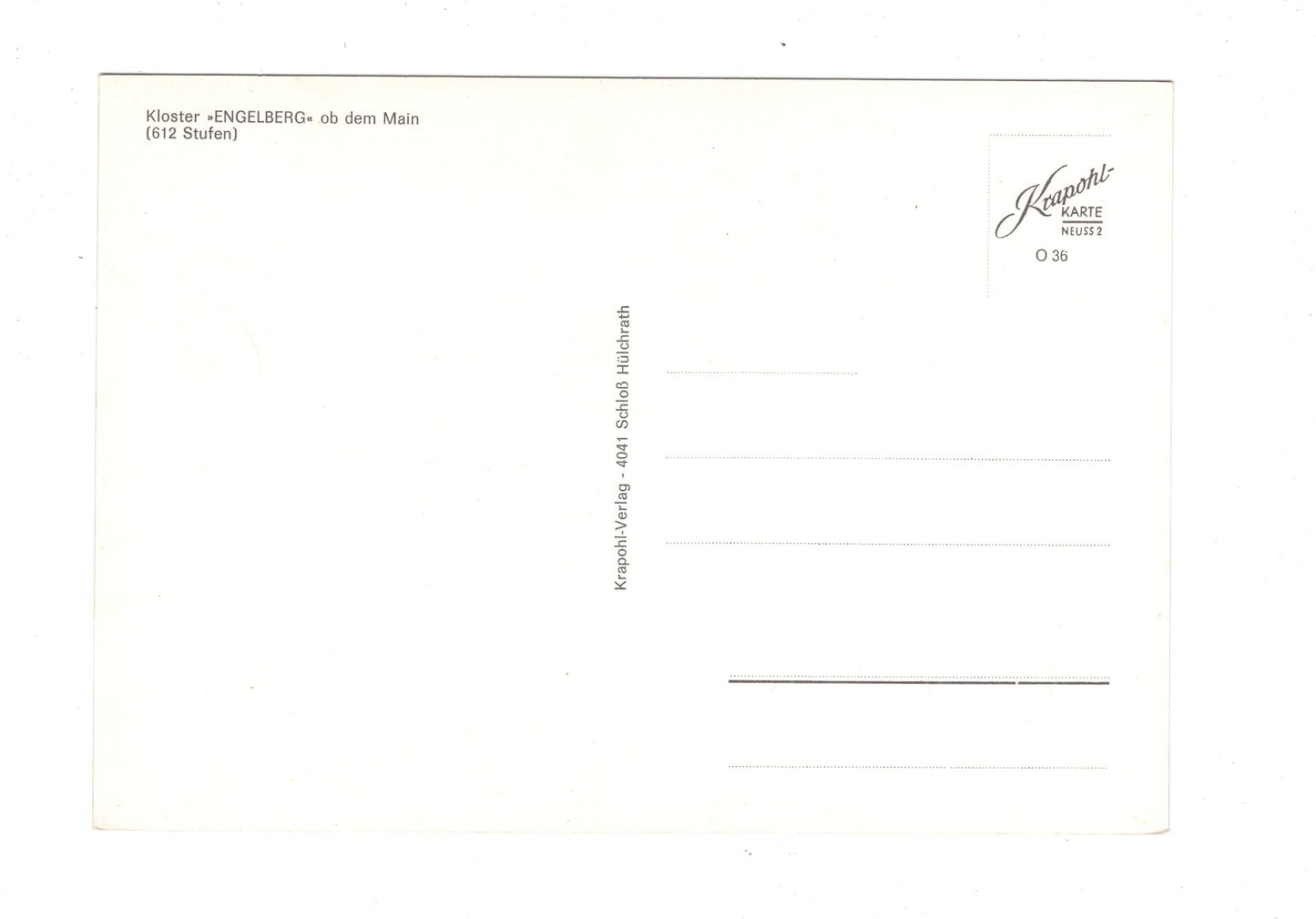 Ansichtskarte Kloster Engelberg bei Großheubach am Main / I1-53