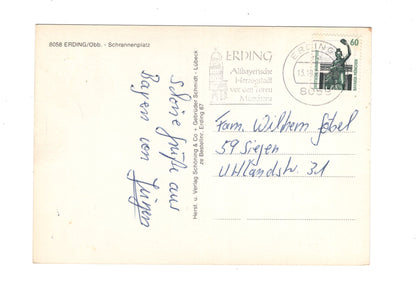 Ansichtskarte Erding / Oberbayern / Schrannenplatz
