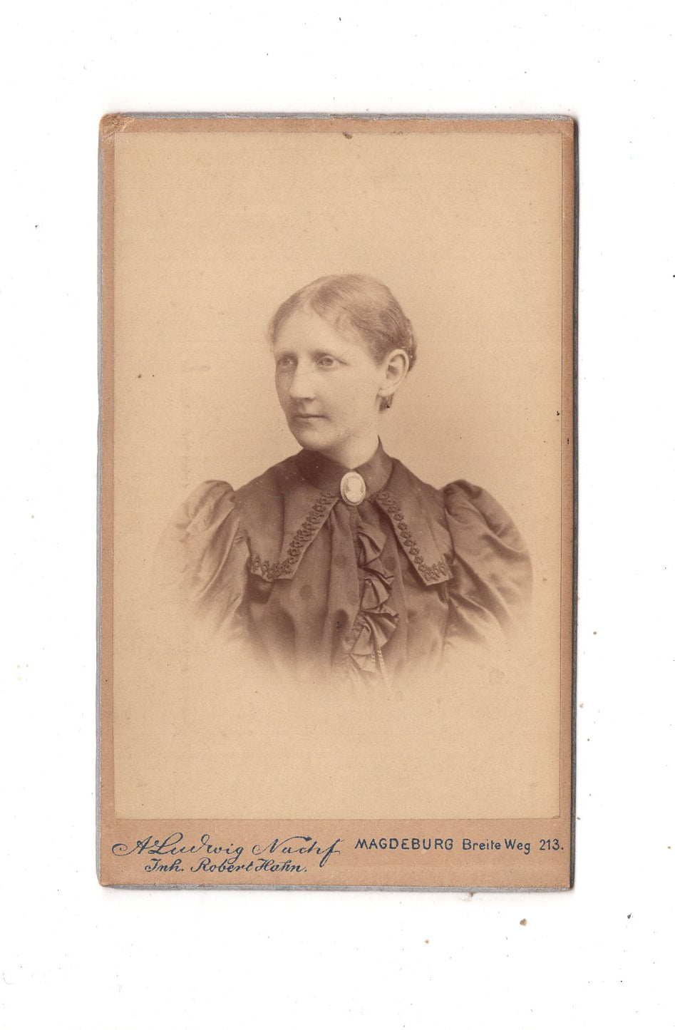 Fotografie Damenportrait - Magdeburg 1890er / CDV N1-15