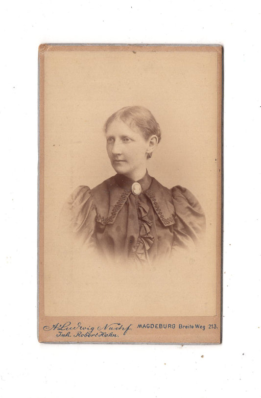 Fotografie Damenportrait - Magdeburg 1890er / CDV N1-15