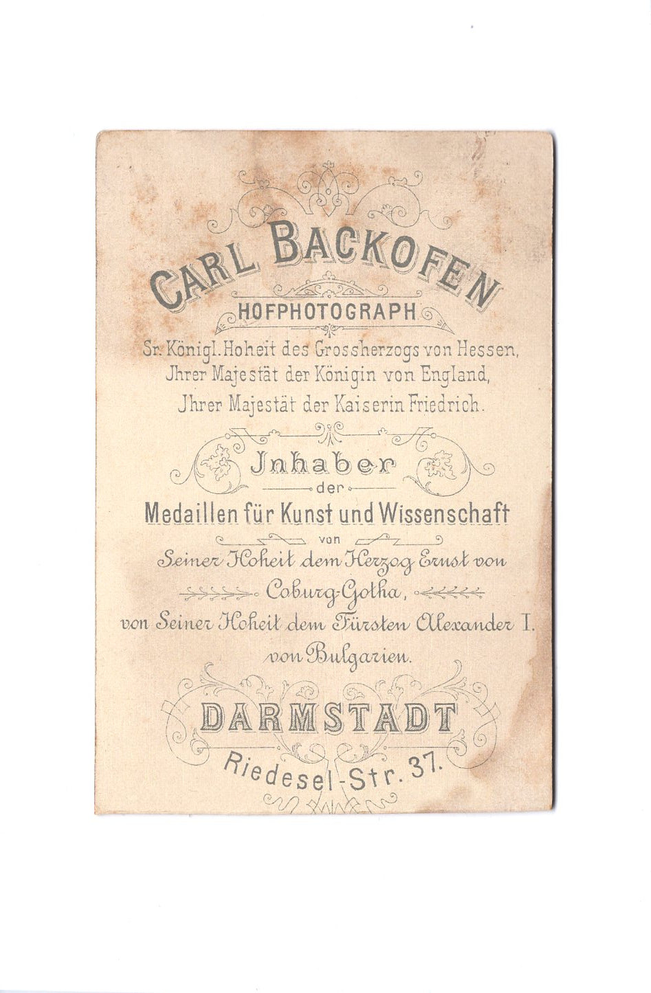 Fotografie Damenportrait - Darmstadt um 1890