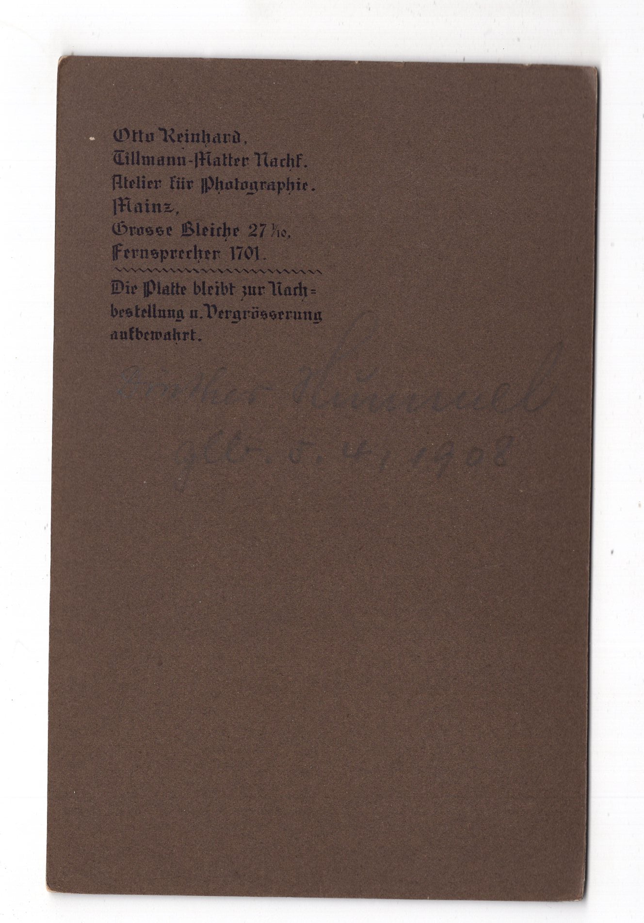 Fotografie Schönes Kinderbild / Baby / benannt - Mainz 1908 / CAB U-24