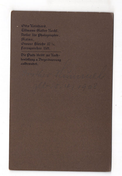 Fotografie Schönes Kinderbild / Baby / benannt - Mainz 1908 / CAB U-24