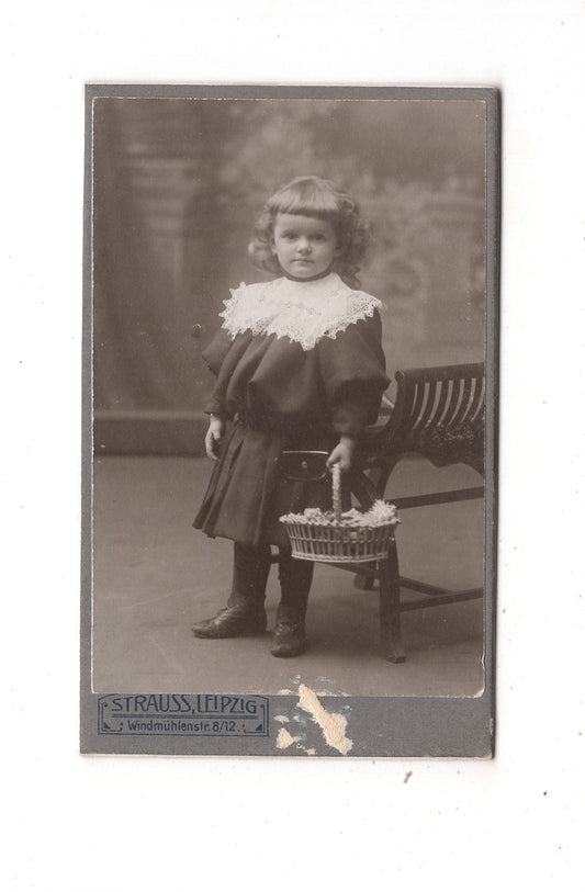 Fotografie Niedliches kleines Mädchen - Leipzig 1900er / CDV M1-28