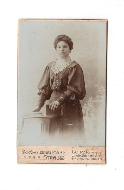 Fotografie Feine Dame - Leipzig 1890er / CDV L1-27
