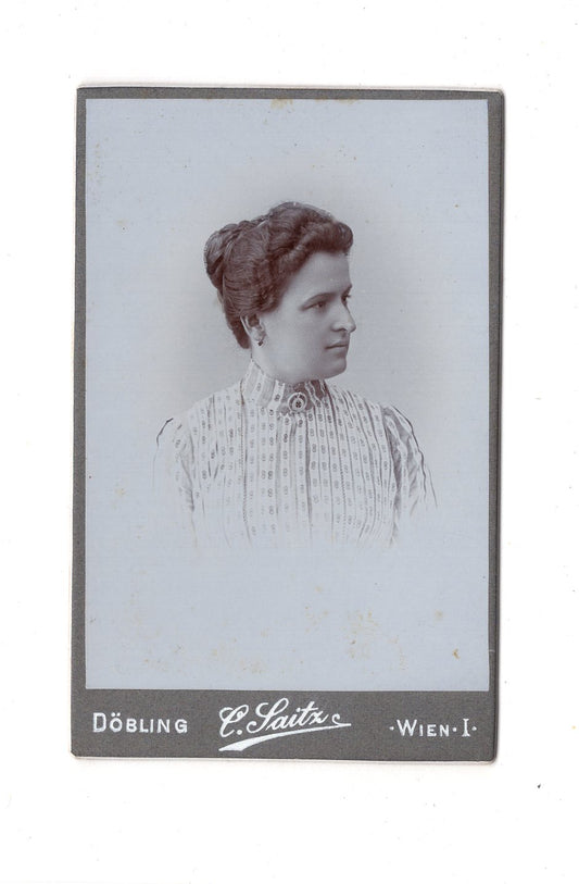 Fotografie Damenportrait - Wien & Döbling 1900er / CDV C1-05
