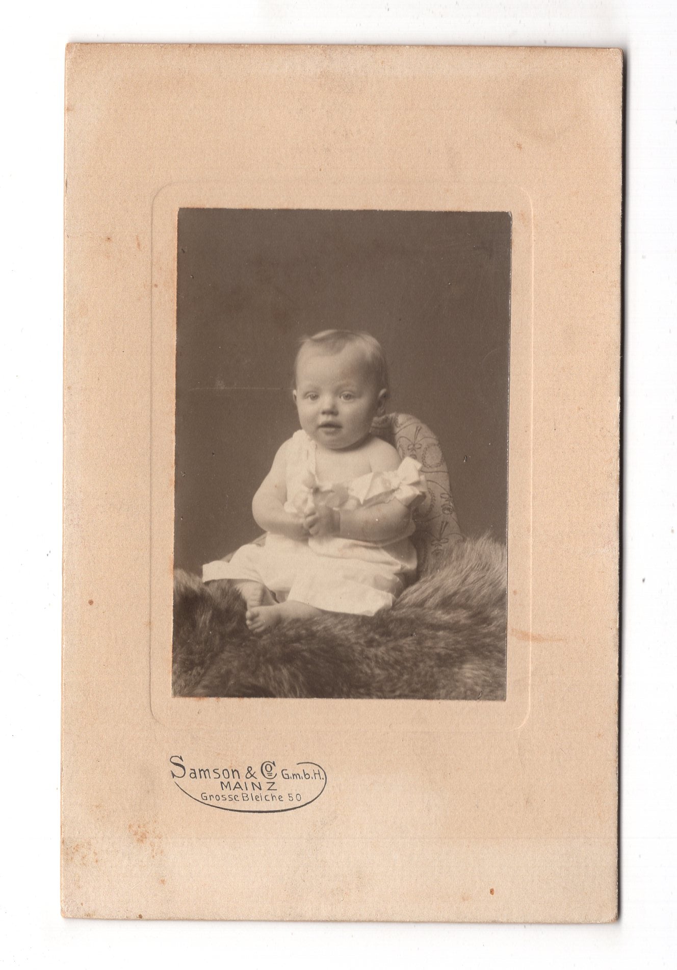 Fotografie Schönes Kinderbild / Baby - Mainz um 1910 / CAB U-24