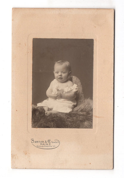 Fotografie Schönes Kinderbild / Baby - Mainz um 1910 / CAB U-24