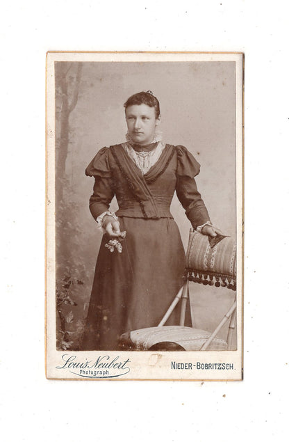 Fotografie Feine Dame - Niederbobritzsch 1890er