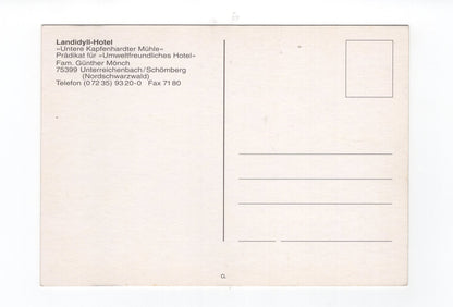 Ansichtskarte Unterreichenbach / Schwarzwald / Hotel Untere Kapfenhardter Mühle