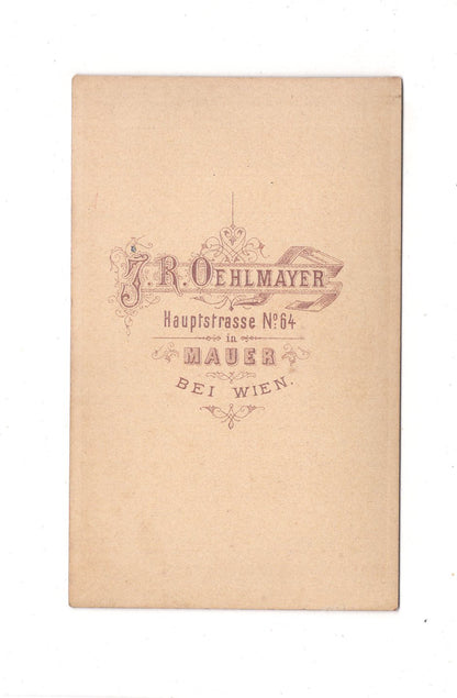 Fotografie Herrenportrait - Mauer bei Wien 1870er / CDV C1-23