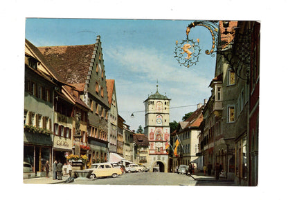 Ansichtskarte Wangen im Allgäu / Herrenstraße mit Ravensburger Tor / H1-57