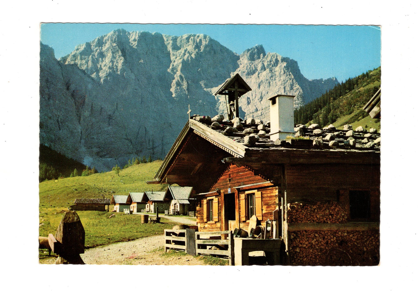 Ansichtskarte Engalm mit Grubenkar-Nordwand / Tirol / Österreich
