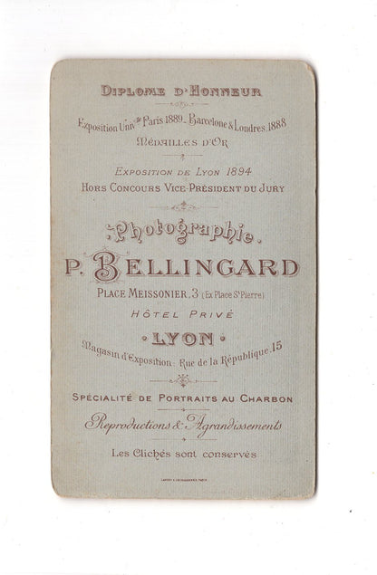 Fotografie Damenportrait - Lyon um 1900 / CDV C1-06