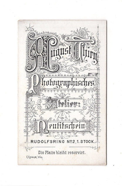 Fotografie Herrenportrait - Neutitschein 1880er / CDV C1-23