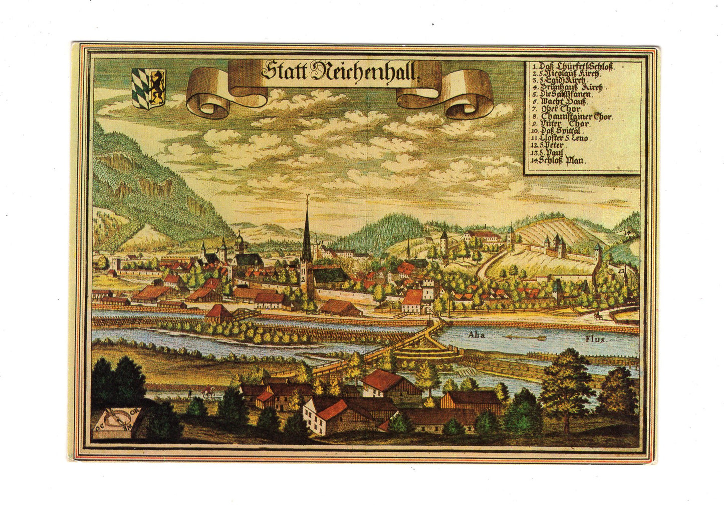 Ansichtskarte Bad Reichenhall nach einem Kupferstich