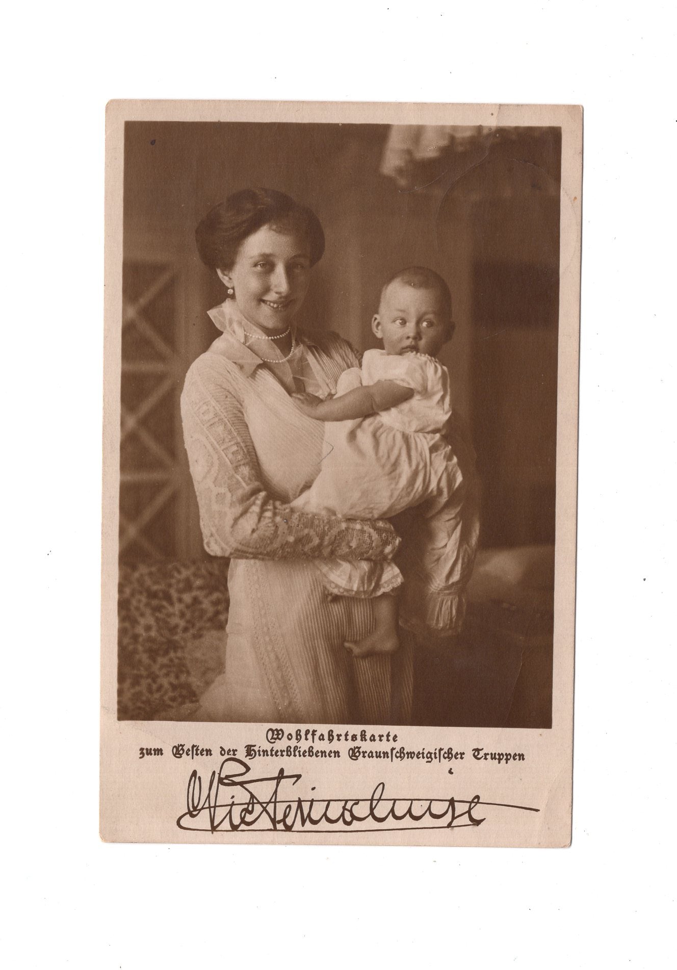 Ansichtskarte Prinzessin Victoria Luise von Preußen mit Kind - 1914