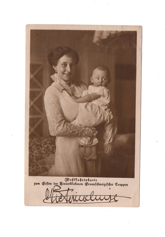 Ansichtskarte Prinzessin Victoria Luise von Preußen mit Kind - 1914
