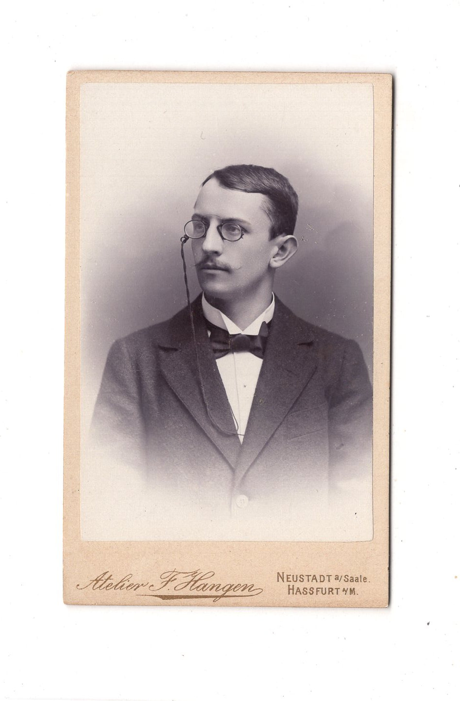 Fotografie Herrenportrait - Neustadt an der Saale / Haßfurt um 1900 / CDV C1-24