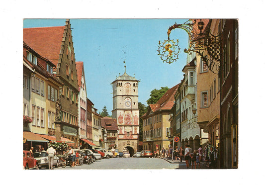 Ansichtskarte Wangen im Allgäu / Herrenstraße mit Ravensburger Tor / H1-57
