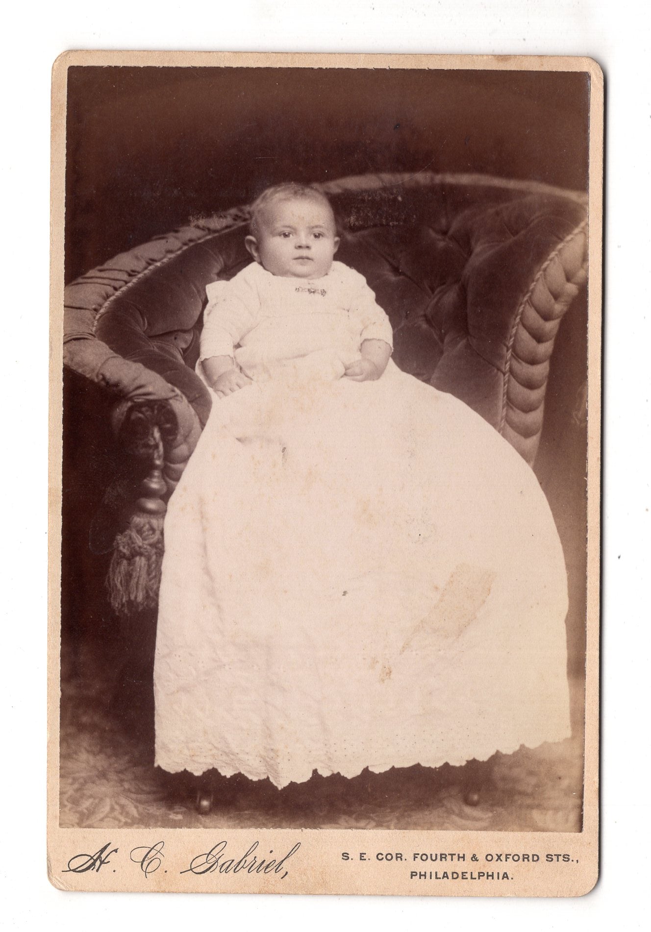 Fotografie Schönes Kinderbild / Baby - Philadelphia / USA 1880er / CAB U-24
