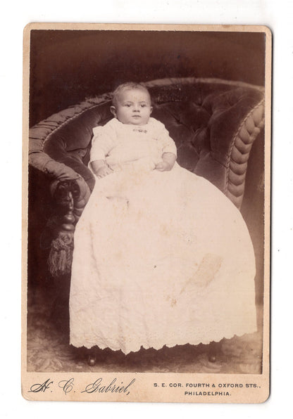 Fotografie Schönes Kinderbild / Baby - Philadelphia / USA 1880er / CAB U-24