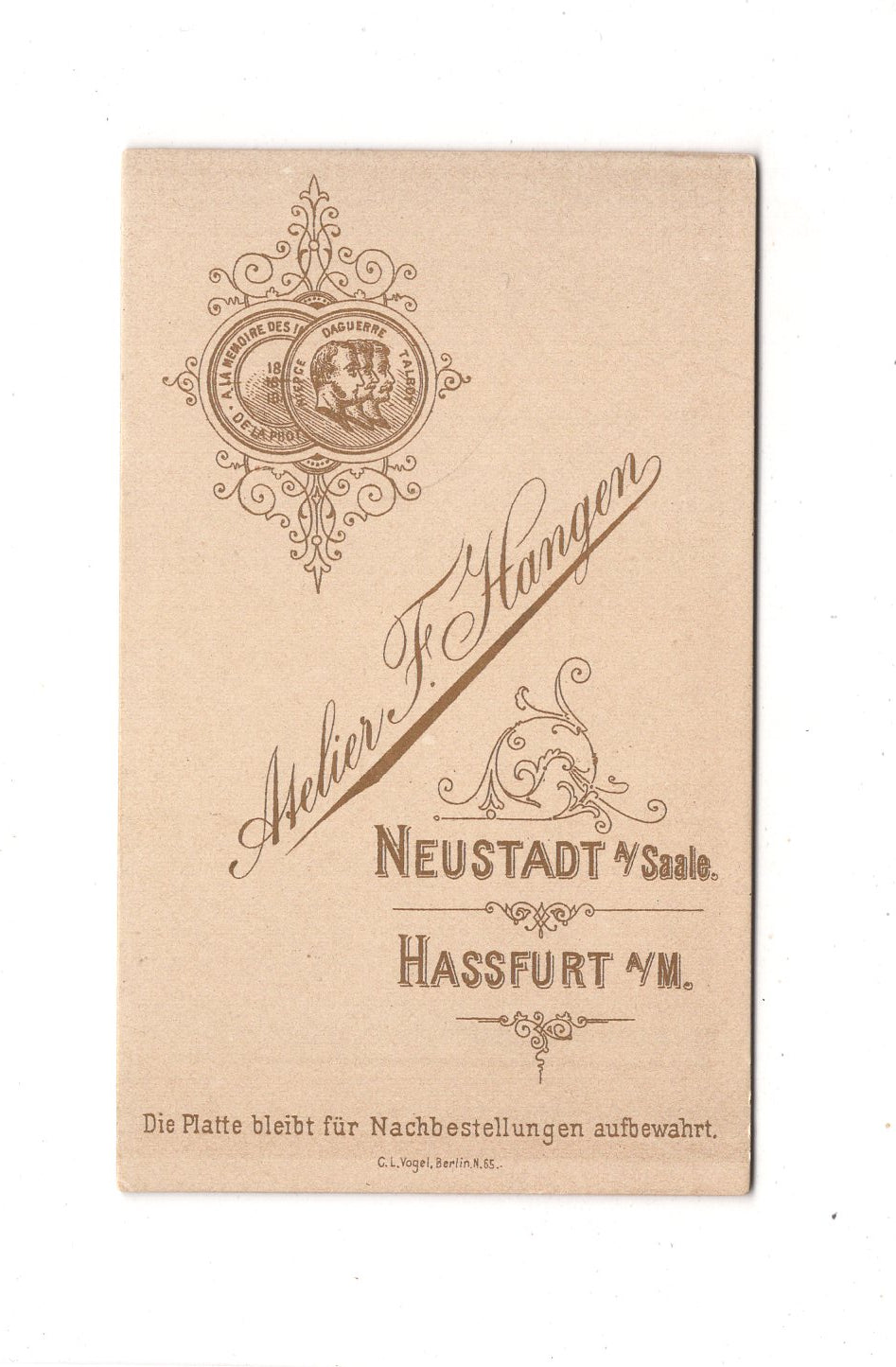 Fotografie Herrenportrait - Neustadt an der Saale / Haßfurt um 1900 / CDV C1-24