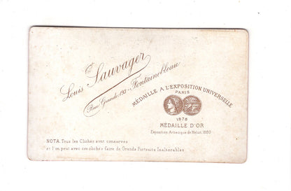 Fotografie Damenportrait - Fontainebleau 1880er / CDV C1-06